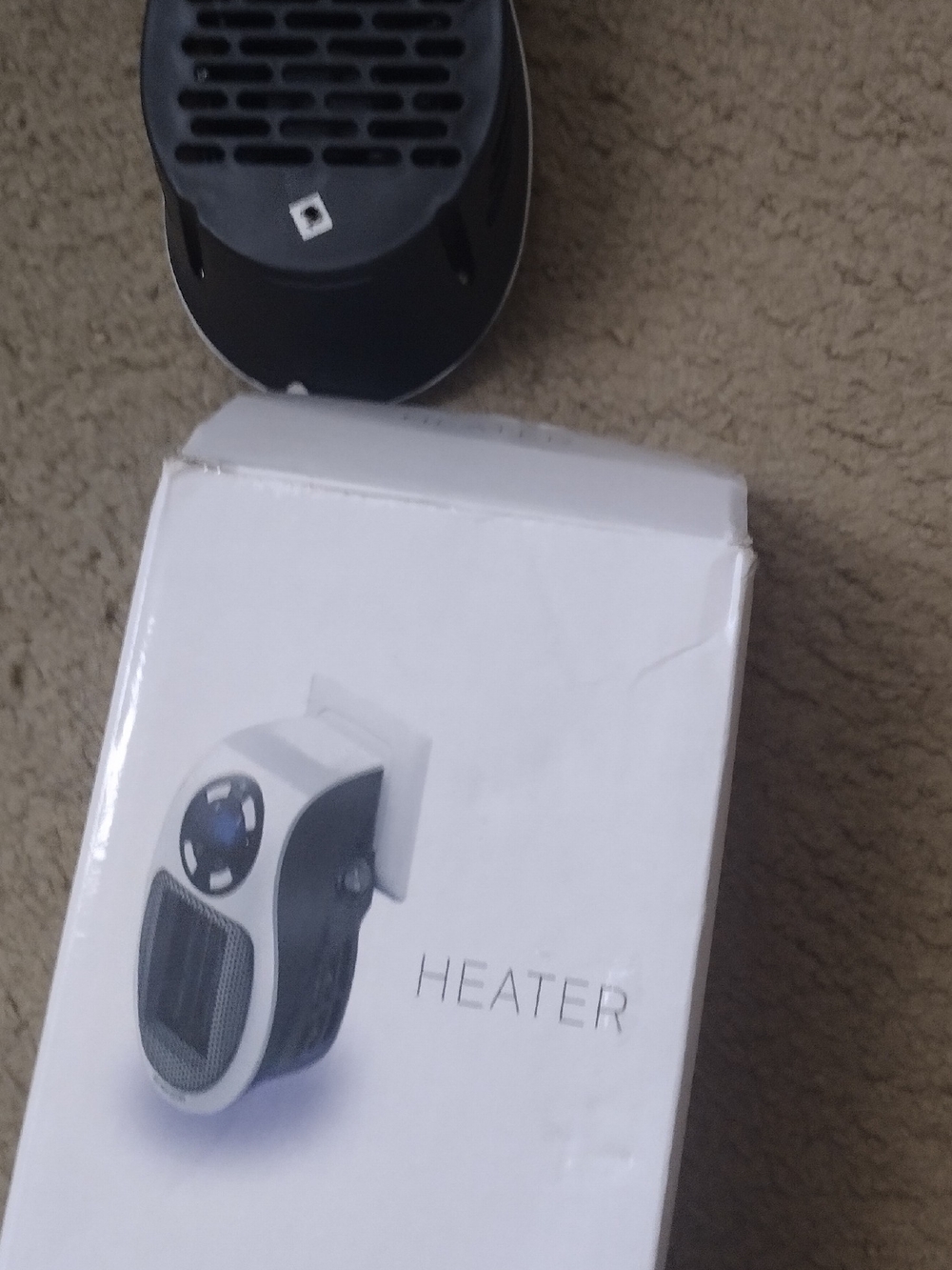 SHEIN White and Black Compact Plug-In Space Heater